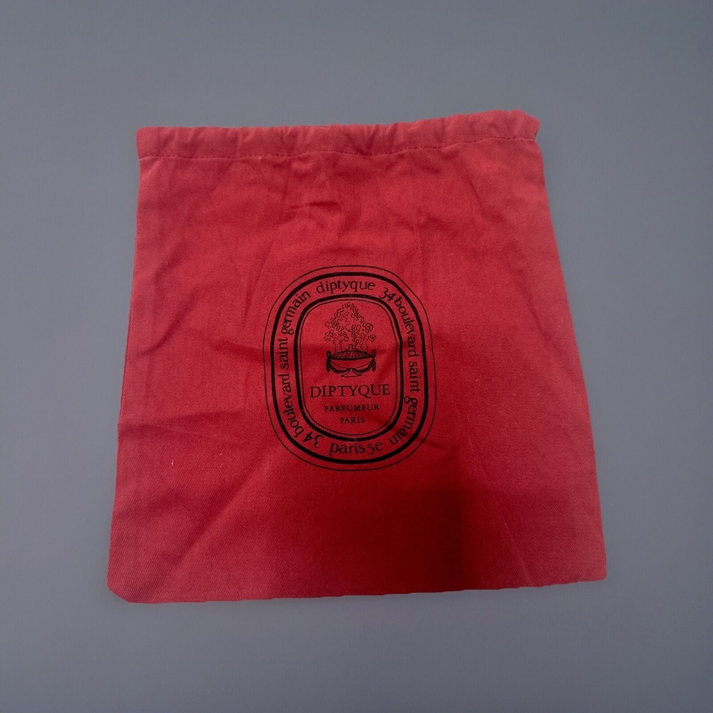 Diptyque Parfumeur Paris Red Black Dust Bag 9 1/2 X 10 3/4 (0716)